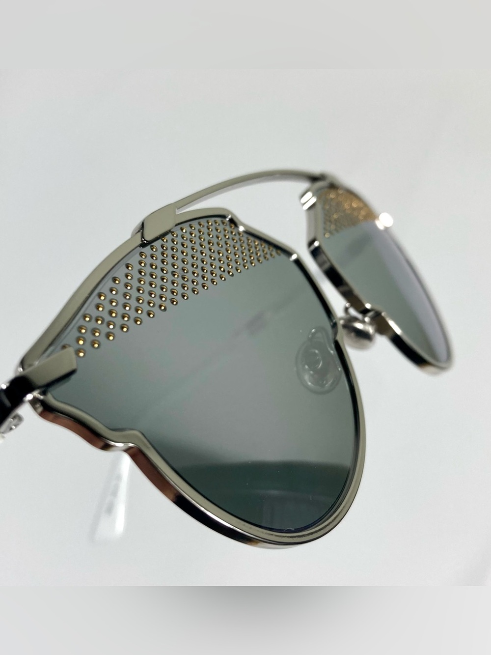 Christian Dior So RealS Studded 85LDC Palladium White Sunglasses Mirror NWT - Picture 8 of 17